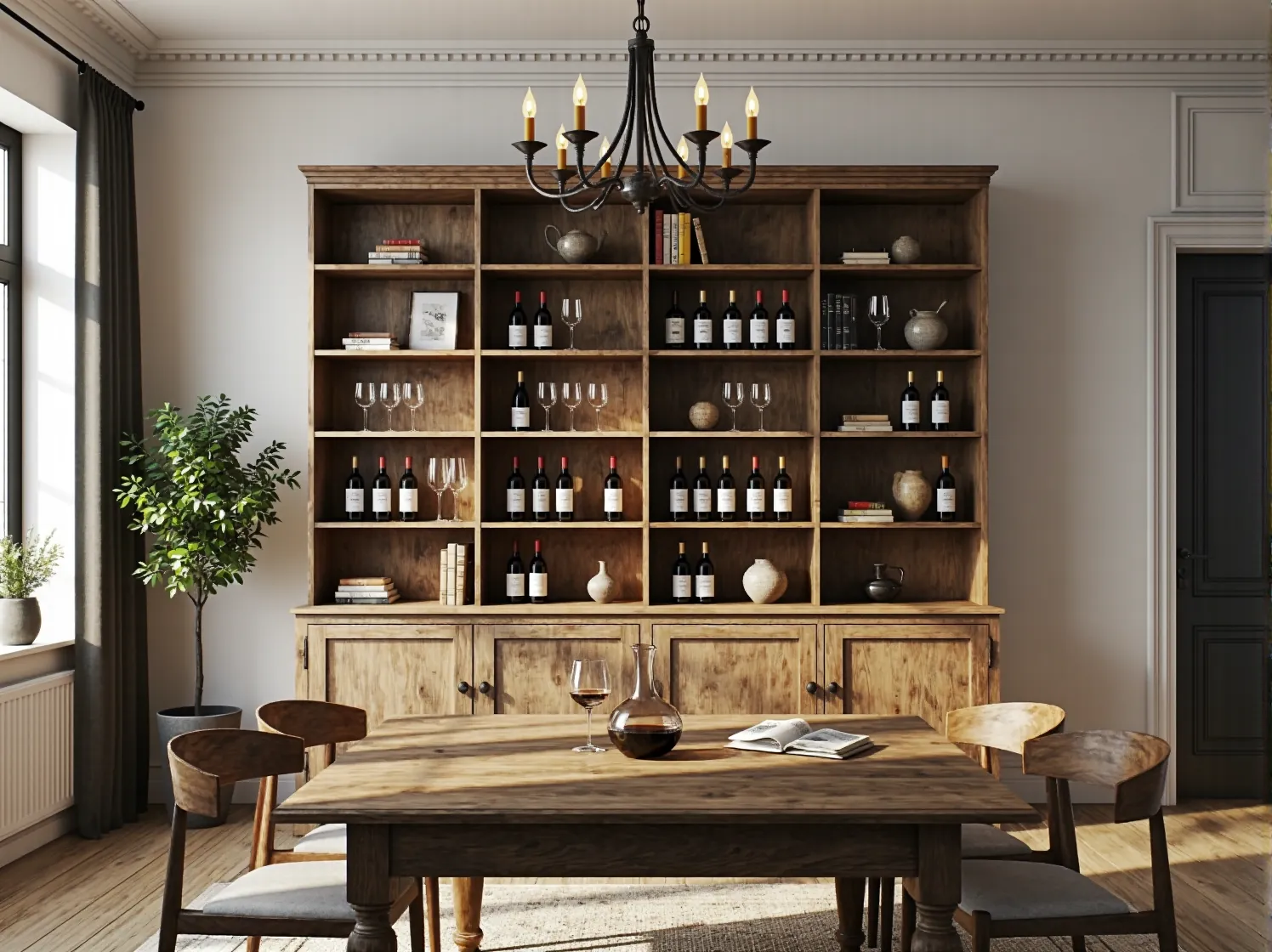 Etap szlifowania i malowania półki podczas budowy regału na wino DIY.