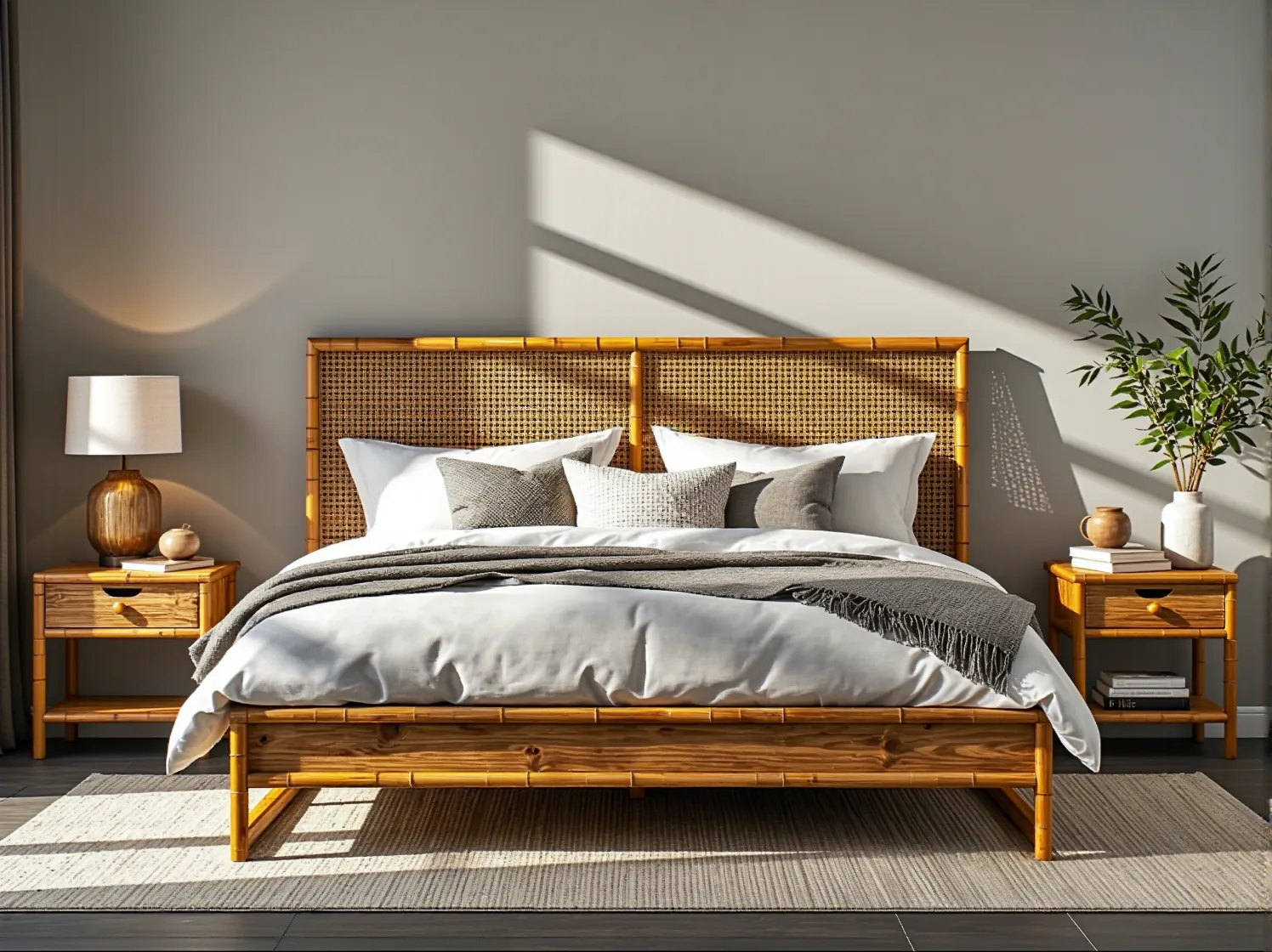 Funkcjonalna komoda z bambusa do łazienki odporna na wilgoć i uszkodzenia.