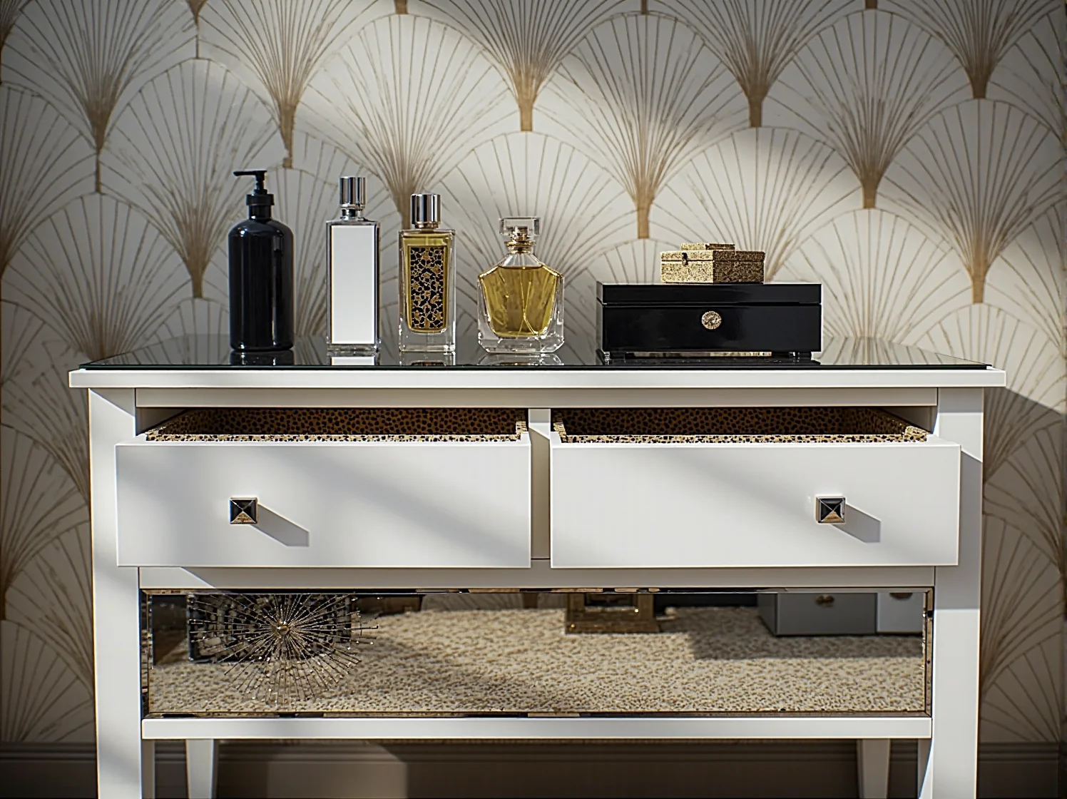 Eleganckie wnętrze z meblami po renowacji w stylu art deco – inspiracja do salonu.