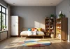 Zestaw mebli dziecięcych skandynawskich dąb z białymi frontami