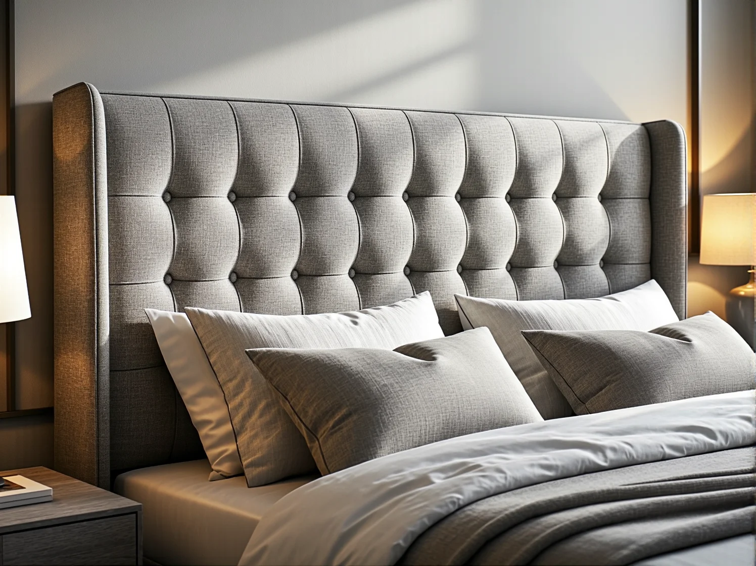 Praktyczne łóżko kontynentalne z pojemnikiem na pościel, które oszczędza miejsce.