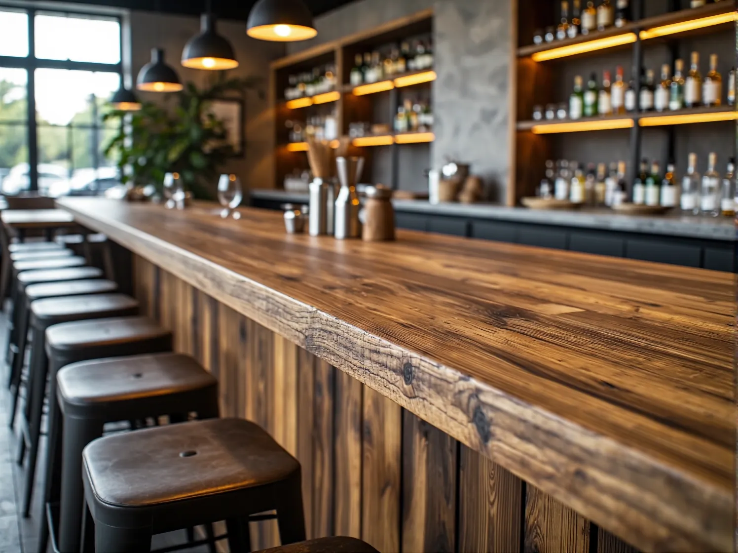 Zestaw mebli gastronomicznych wykonanych z metalu i technorattanu idealnych do ogródka restauracyjnego.