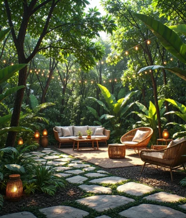 Rattanowy zestaw mebli ogrodowych z sofą i fotelami