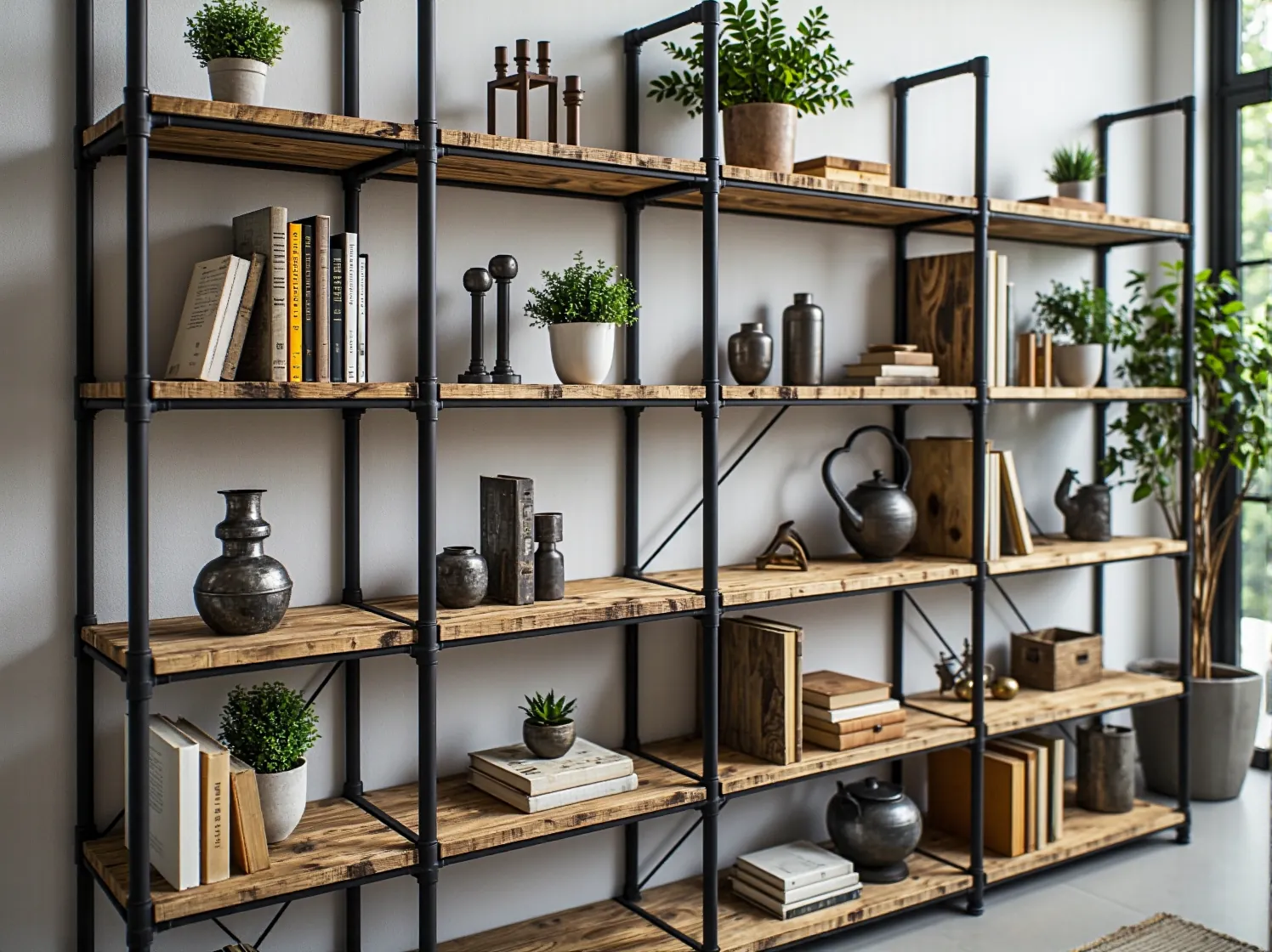 Surowe metalowe szafki w dawnej fabryce – początki stylu industrialnego.