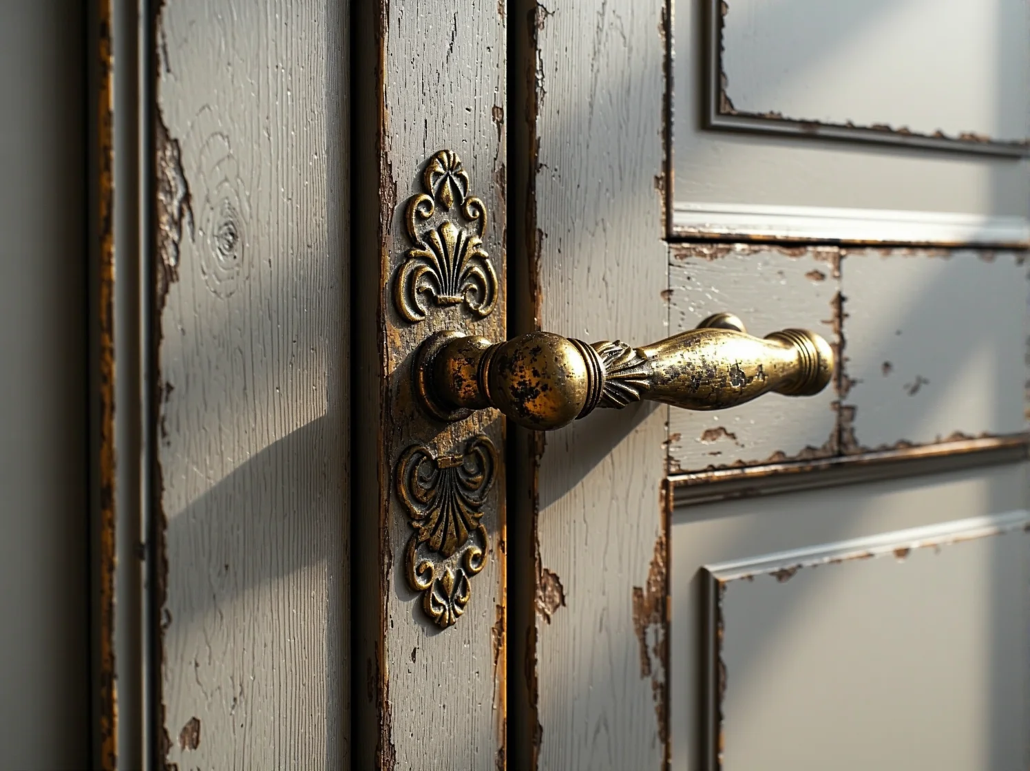 Kobieta szlifująca starą, drewnianą szafę przed malowaniem. Etap przygotowania mebla do odnowienia.