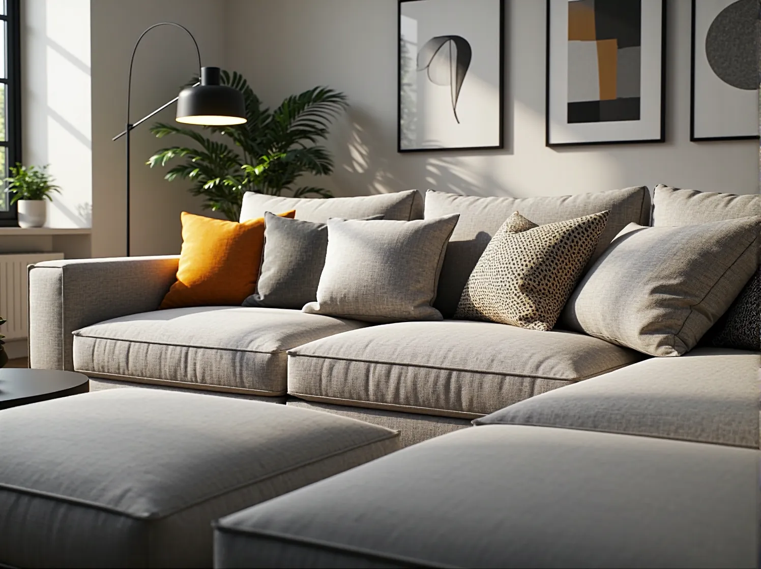 Wygodny narożnik skandynawski z praktyczną funkcją spania i pojemnikiem